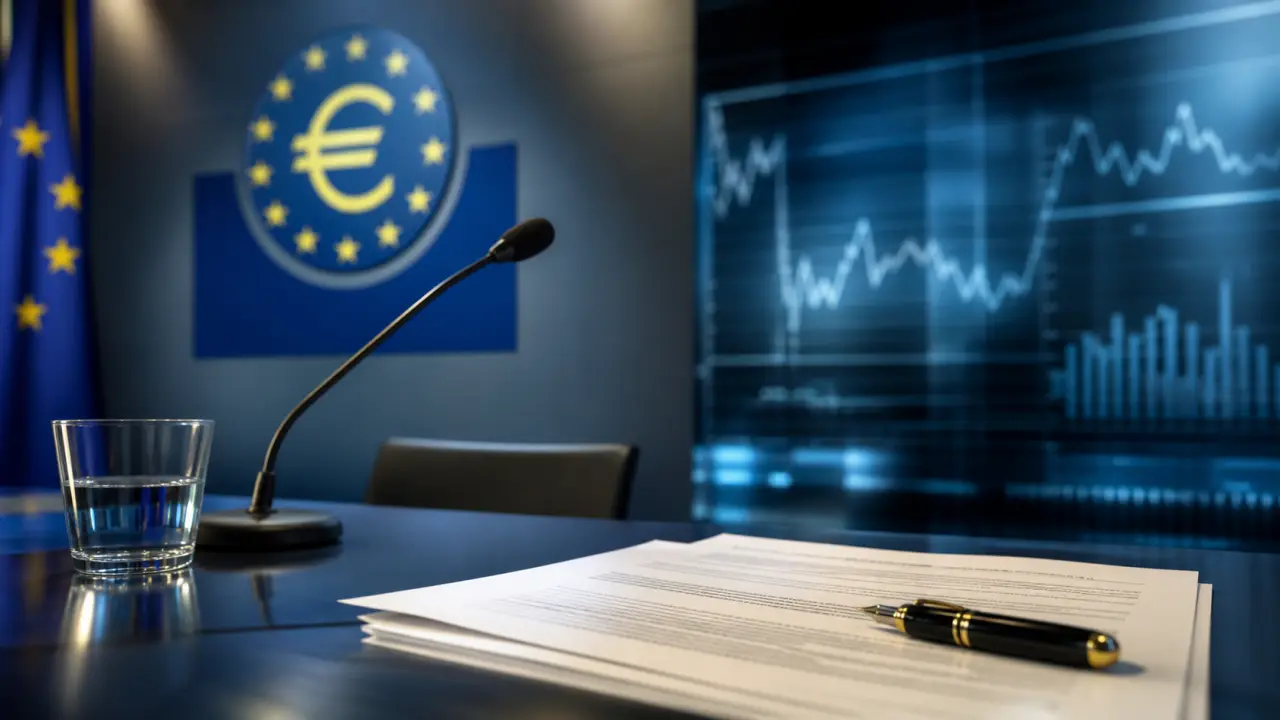 Photographie de presse illustrant un communiqué de la BCE et la tension autour de l’inflation