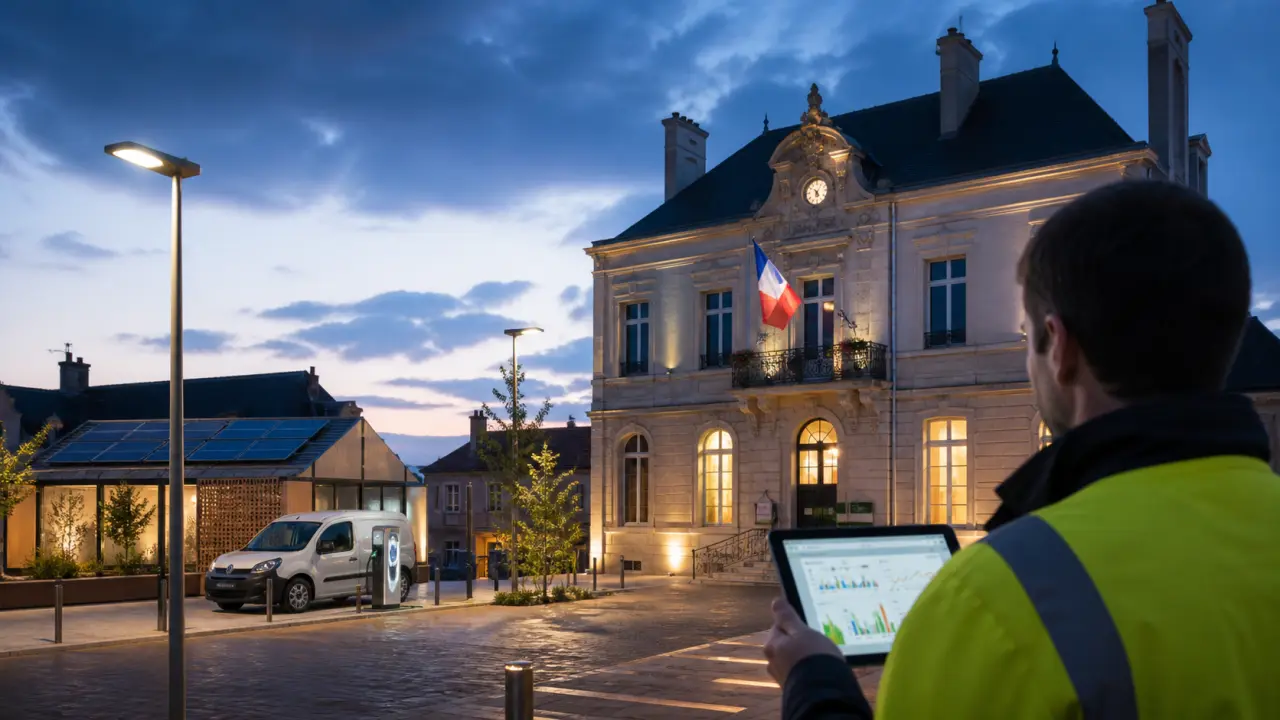 Photographie de presse illustrant une mairie confrontée à la hausse des coûts énergétiques