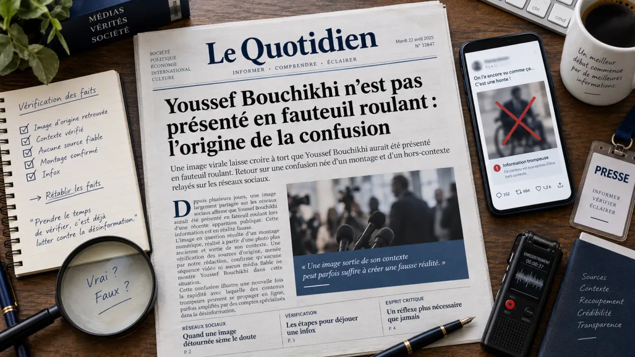 Youssef Bouchikhi n’est pas présenté en fauteuil roulant : l’origine de la confusion