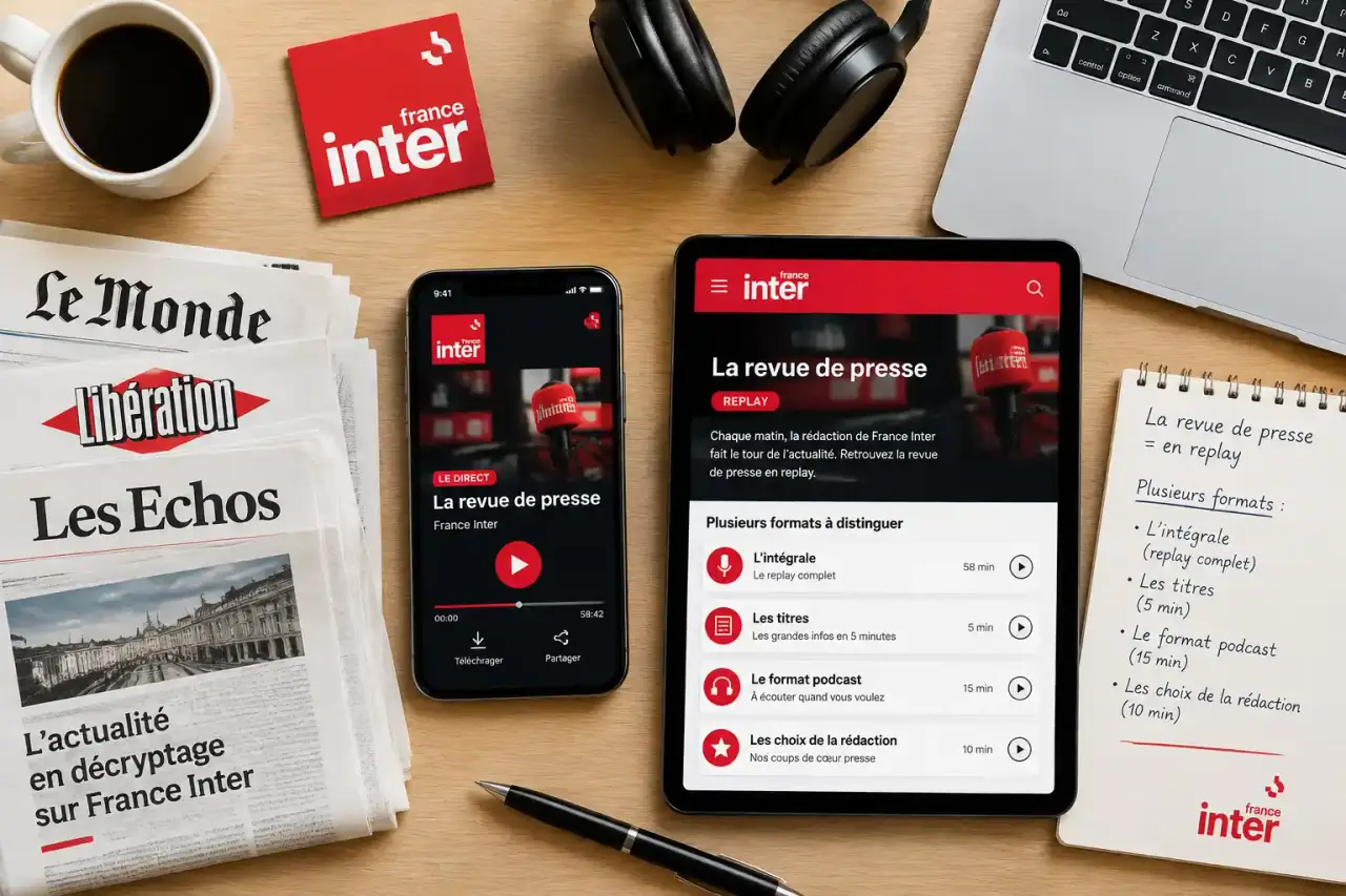 La revue de presse de France Inter se retrouve en replay, avec plusieurs formats à distinguer