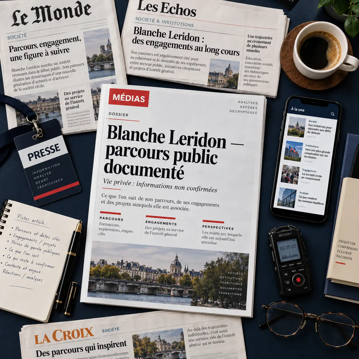 Blanche Leridon : vie privée non confirmée, parcours public documenté